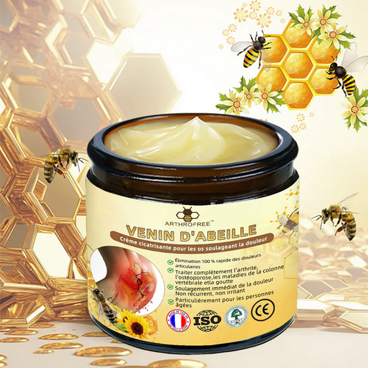 ArthroFree™ VENIN D'ABEILLE Crème cicatrisante pour les os soulageant la douleurre 🐝(Spécialement conçue pour les personnes âgées et recommandée par la Société Française d'Orthopédie et de Traumatologie - SOFCOT)🦄